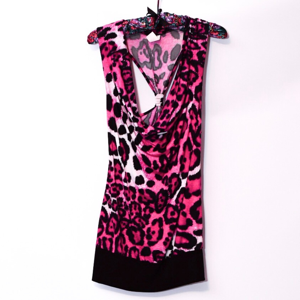 Urbanvibe Pink Leopard tank top size large